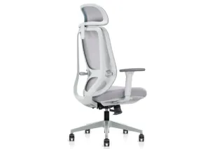 DD Nova Mesh Back Light Grey Task Chair with Headrest thumbnail 2