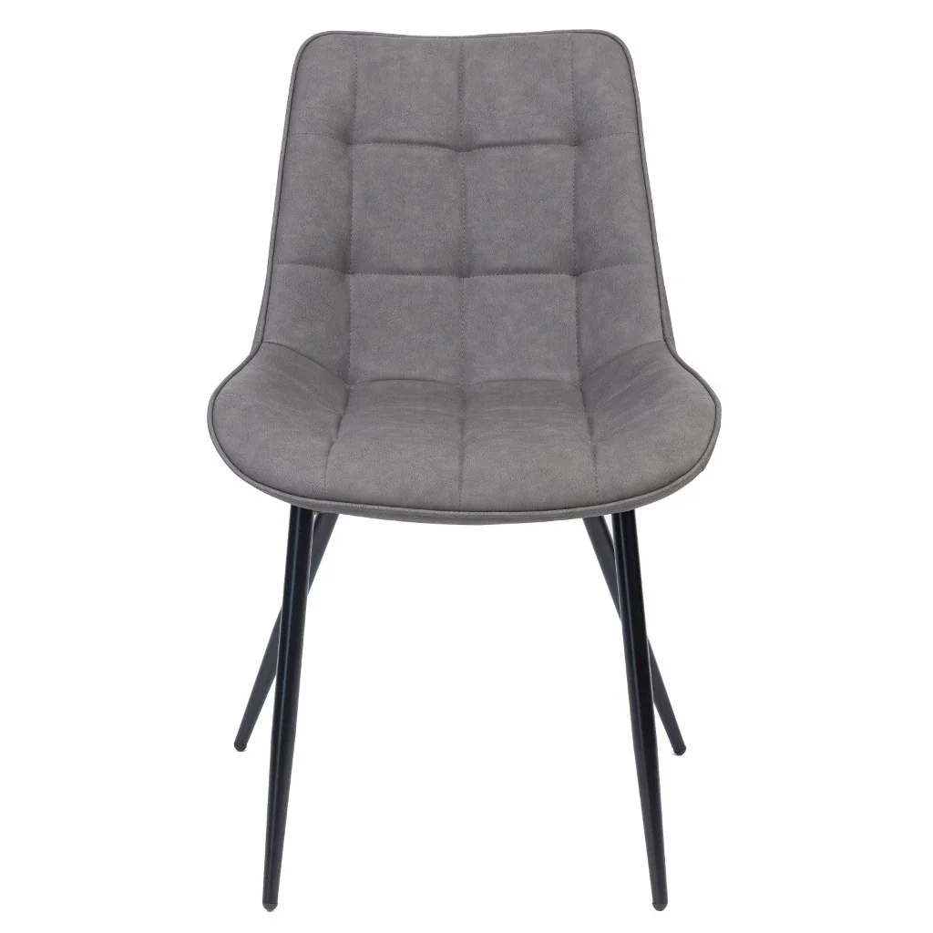 VI Giselle PU Leather Upholstered Metal Leg Dining Chair