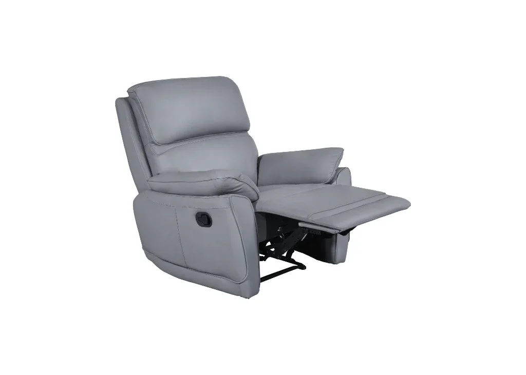 VI York Leather Upholstered Single Seater Recliner Lounge