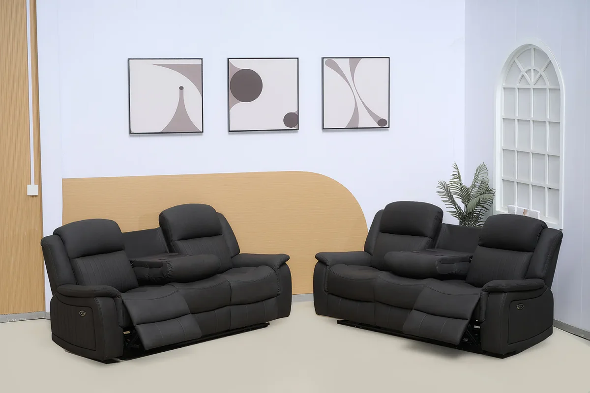 BT Paragon Fabric Upholstered 3 Seater Electric Recliner Lounge