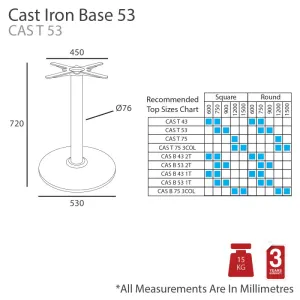 MA Cast Iron Pedestal Base Round Meeting Table thumbnail 4