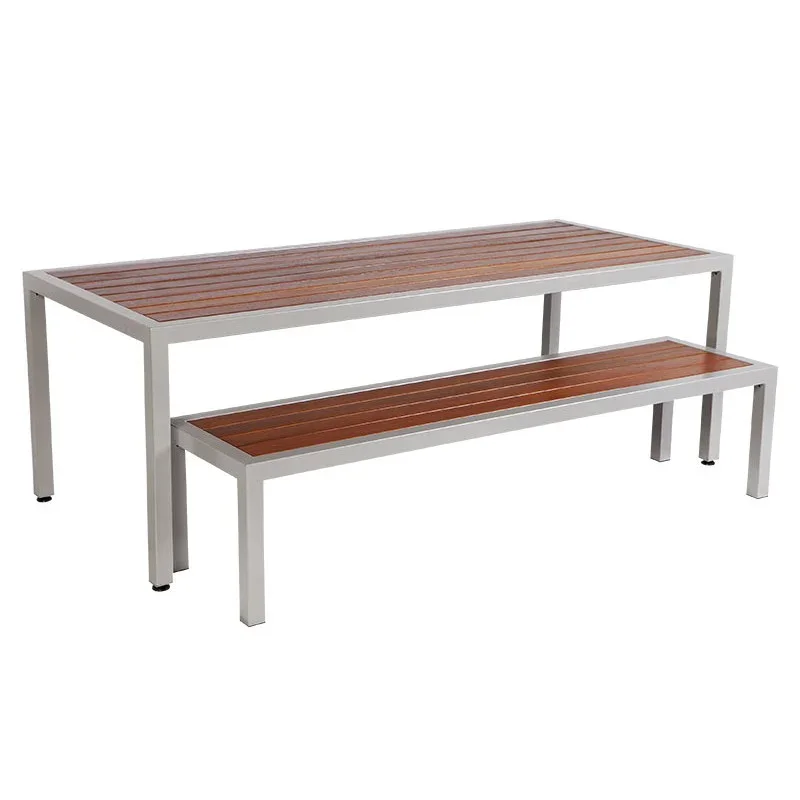 MA Outback Stainless Steel Framed and Trex Timber Slats Outdoor Bench