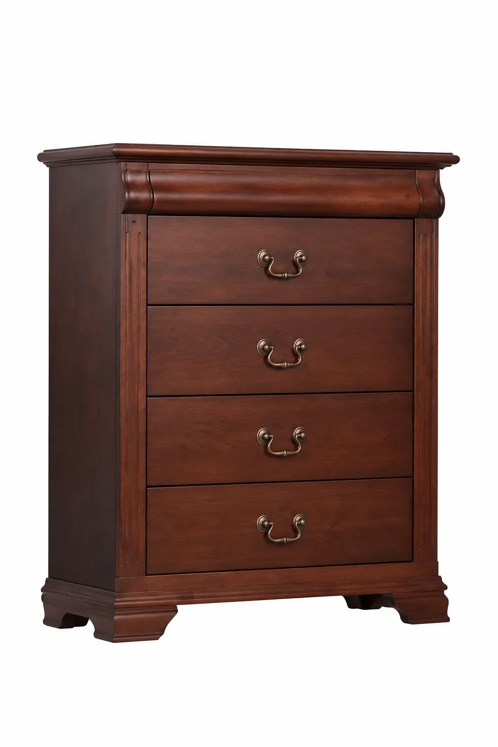 AW Caroline Solid Timber 4 Drawer Tallboy