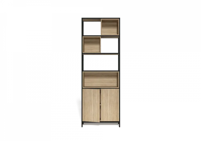 OL Rhodes Metal Framed 2 Door 1 Bay Credenza