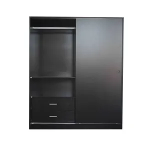 HE Randwick 5 Drawer Sliding Door Wardrobe with Hanging Rails thumbnail 2