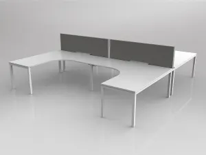 OL Axis 4 User H-Shape 90° Workstation with Screen - Breathe Fabric thumbnail 15