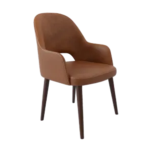FL Orleans Bourbon Fabric Upholstered Aluminium Legs Hospitality Dining Chair thumbnail 7