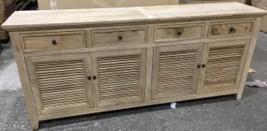 MF Recycled Elmwood Louvre 4 Drawer & 4 Door Sideboard thumbnail 5