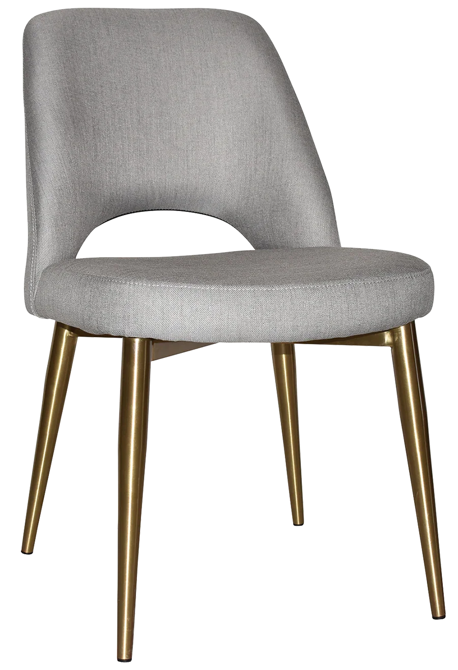 EZ Albury Brass Colour Stainless Steel Leg Upholstered Hospitality Dining Chair