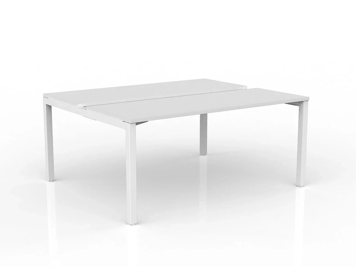 OL Axis 2-User Double Sided Workspace – White Top White Frame