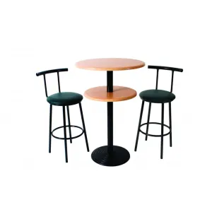 MA Cast Iron Round Bar Table with Shelf thumbnail 2