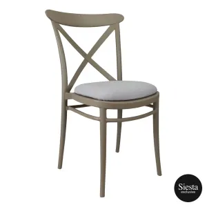FL Cross Back Hospitality Outdoor Chair with Cushion thumbnail 11