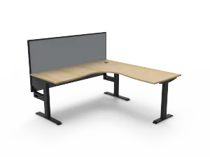 RL Boost Static Corner Desk with Aluminium Framed Screen thumbnail 12