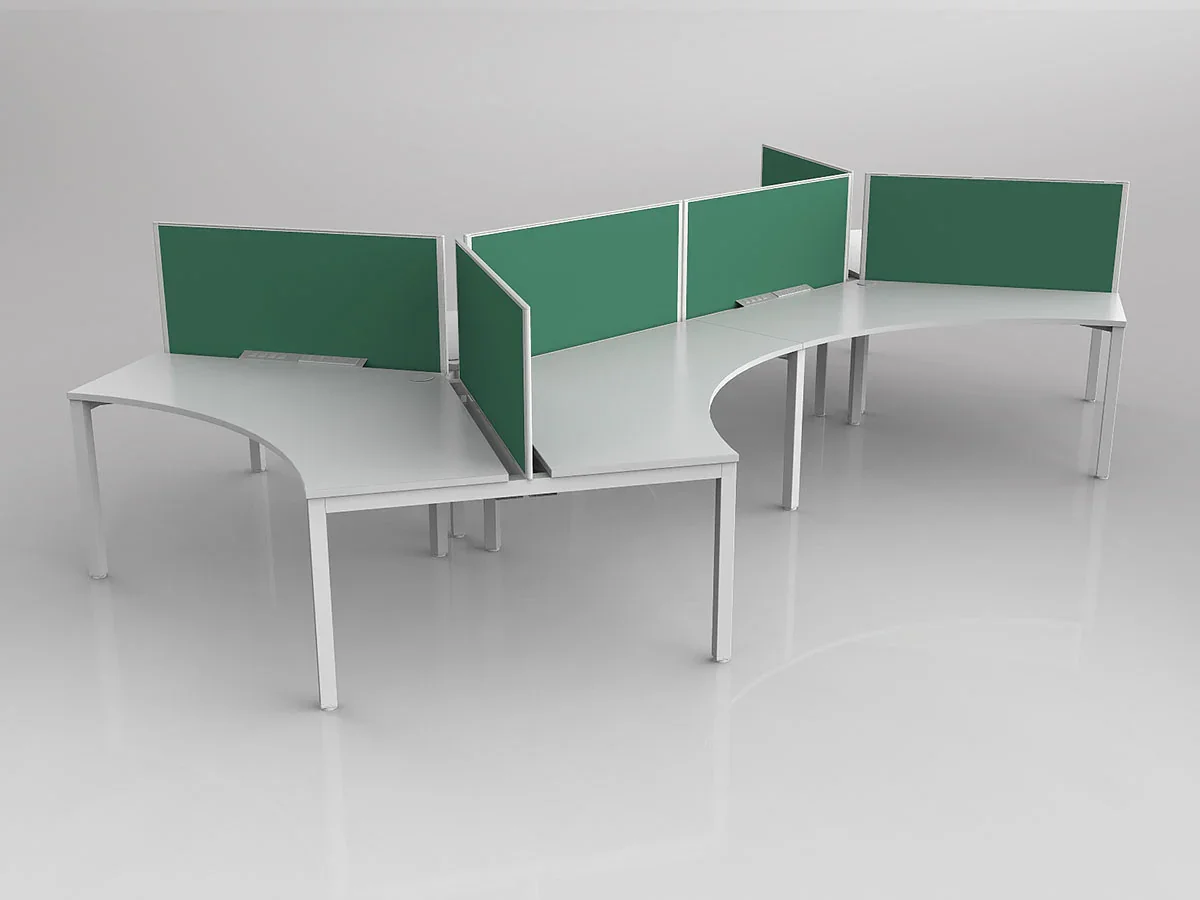 OL Axis 6 User 120° Workstation with Screen - Breathe Fabric