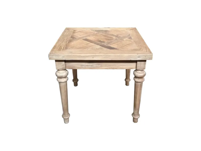MF Morocco Recycled Elm Timber Colonial Style Lamp Table
