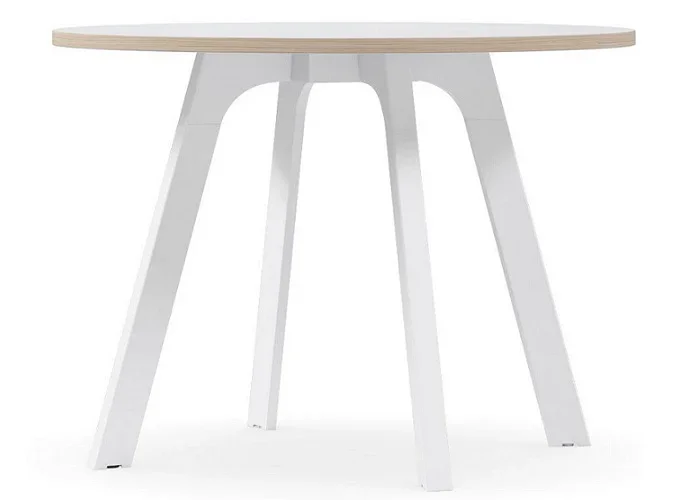 DD Toro White Base Round Meeting Table