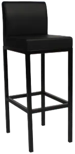 EZ Dublin Black Metal Leg Vinyl Seat Barstool thumbnail 3