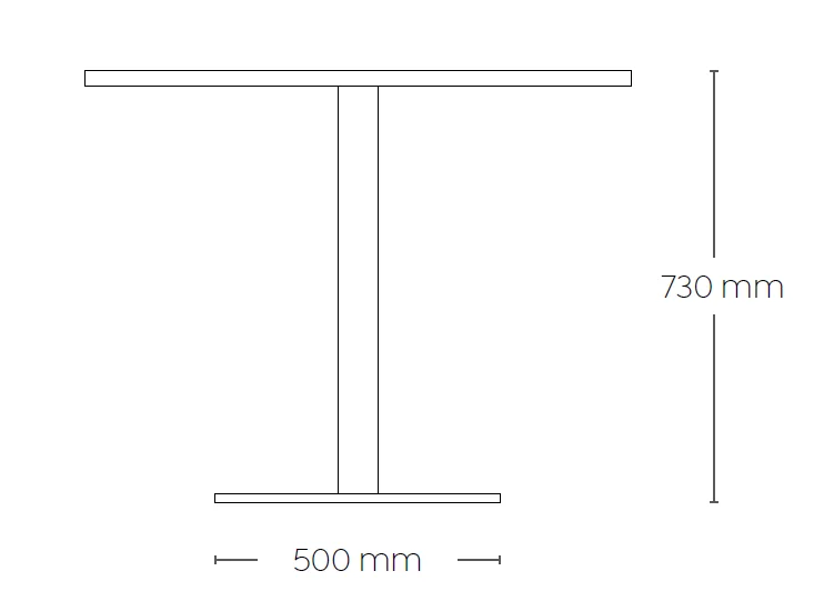 OL AltoSystem Disc Base Round Table Frame