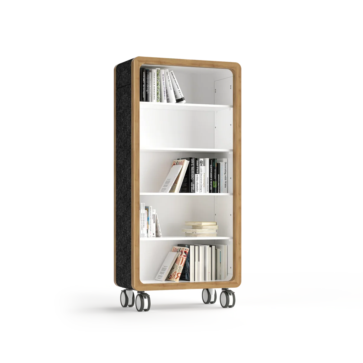 OL Rover 5 Tier Bookshelf with Acoustic Pinnable Board