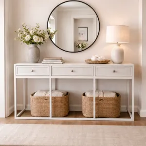 MF Tubetti Metal Base 3 Drawer Console Table thumbnail 4