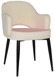 EZ Albury Black Metal Leg Upholstered Hospitality Dining Armchair thumbnail 16