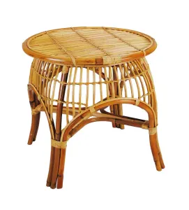 CR Bowen Rattan Round Side Table thumbnail 1