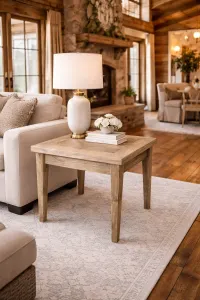 MF Casablanca Recycled Elm Timber Lamp Table thumbnail 4
