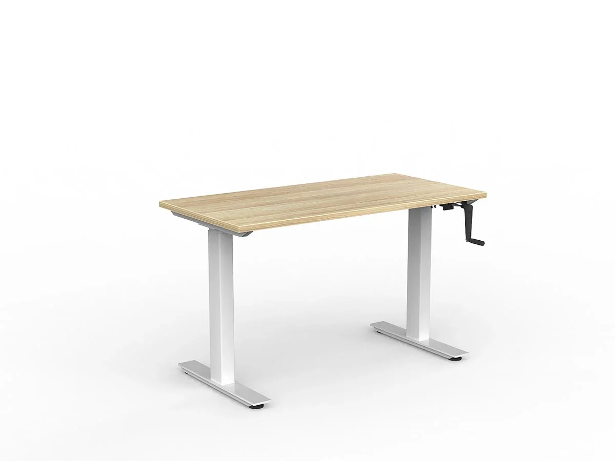 OL Agile Winder Height Adjustable Desk - White Frame thumbnail 13