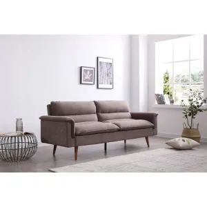 HE Richi Fabric Upholstered Timber Leg 2 Seater Sofa Bed thumbnail 7