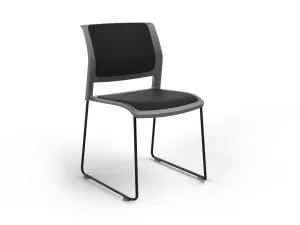 OL Game Fabric Upholstered Hospitality Stacking Chair - Charcoal Shell thumbnail 11