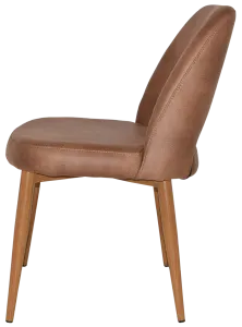 EZ Albury Oak Stained Metal Leg Upholstered Hospitality Dining Chair thumbnail 2