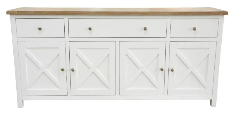 VI Shellwood Solid Timber 4 Door 3 Drawer Buffet