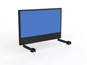 OL Studio Screen with Ducting for Agile Individual Desk – Breath Fabric with Black Frame thumbnail 9