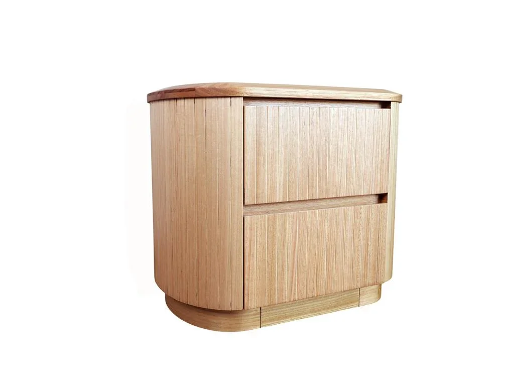 VI Adsila Solid Timber 2 Drawer Bedside Table