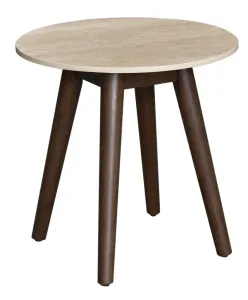 VI Cotswold Stone Top Hardwood Base Round Coffee Table thumbnail 3