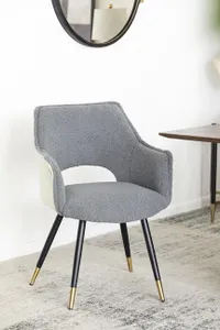DA Venera Velvet Upholstered Armed Dining Chair thumbnail 2