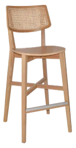EZ Phoenix Solid Timber Framed Rattan Back Barstool thumbnail 13