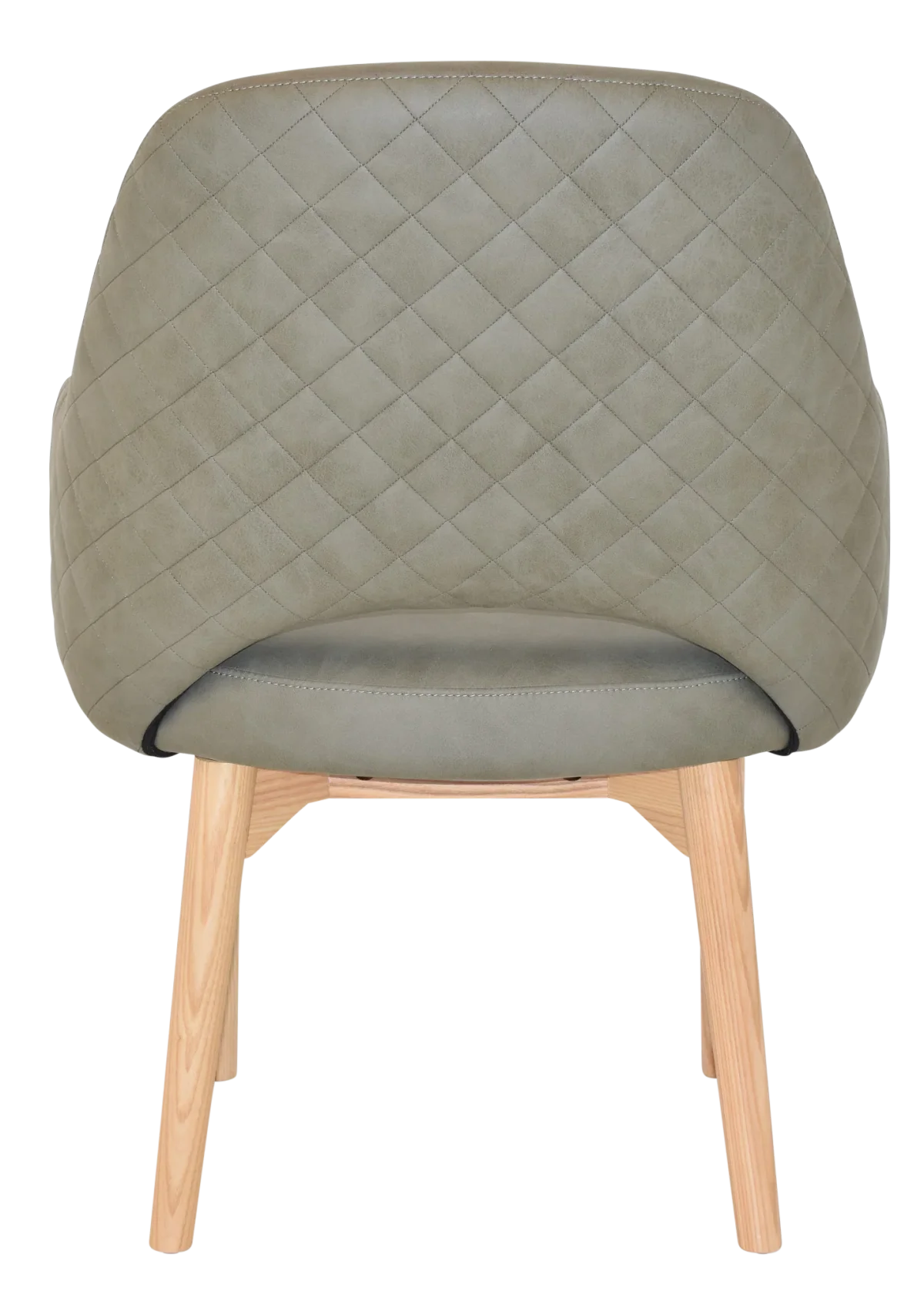 EZ Albury Solid Natural Stained Timber Upholstered Hospitality Dining Armchair - XL