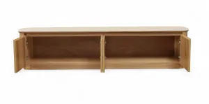 MD Elegant Solid Timber Natural Stone Top 4 Door TV Unit thumbnail 3