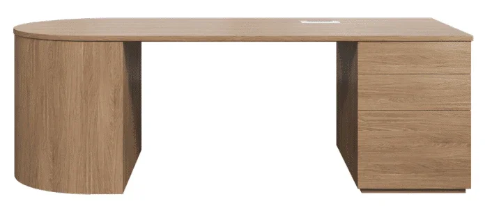 DD Bella 2 Drawer 1 File Drawer Executive Desk