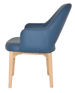 EZ Albury Solid Natural Stained Timber Upholstered Hospitality Dining Armchair - XL thumbnail 8