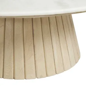SH Marseille Timber Base Marble Top Round Coffee Table thumbnail 3