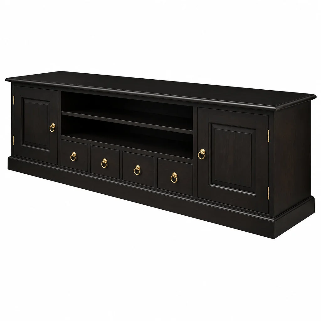 CT Tasmania Solid Timber 2 Door 4 Drawer Entertainment Unit