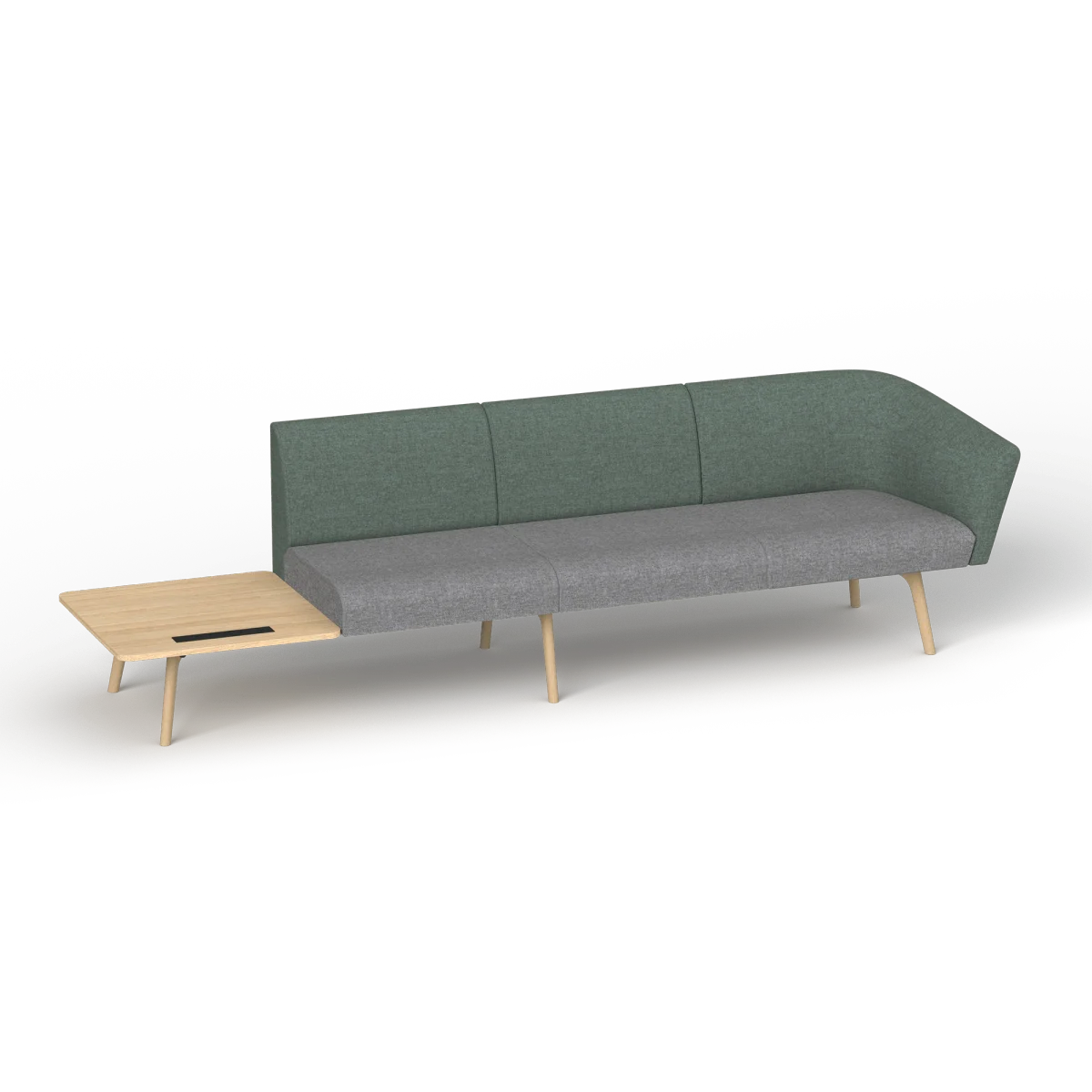 OL Willow Fabric Upholstered Reception Area Sofa with Side Table