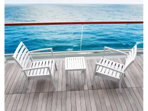 FL 3 Piece Outdoor Poolside Setting with Artemis Armchair thumbnail 10