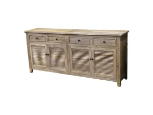 MF Recycled Elmwood Louvre 4 Drawer & 4 Door Sideboard thumbnail 4