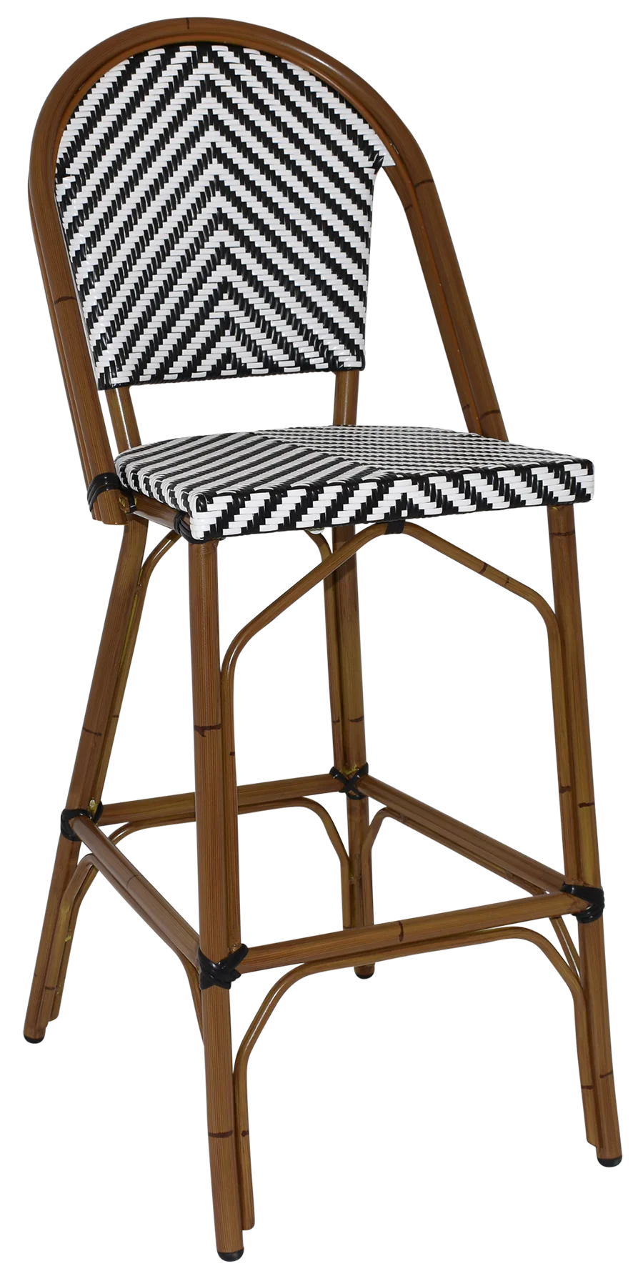 EZ Amalfi Synthetic Wicker Aluminium Frame Outdoor Barstool