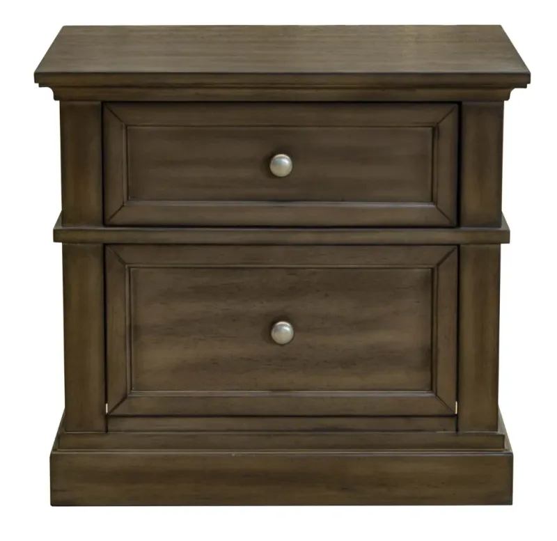 VI Whyalla Solid Timber 2 Drawer Bedside Table