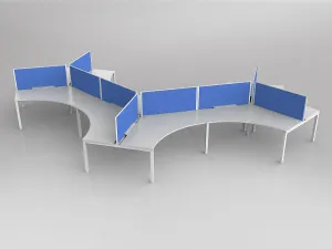 OL Axis 9 User 120° Workstation with Screen - Splice Fabric thumbnail 14