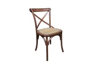 MF Cross Back Solid Timber Rattan Seat Dining Chair thumbnail 9